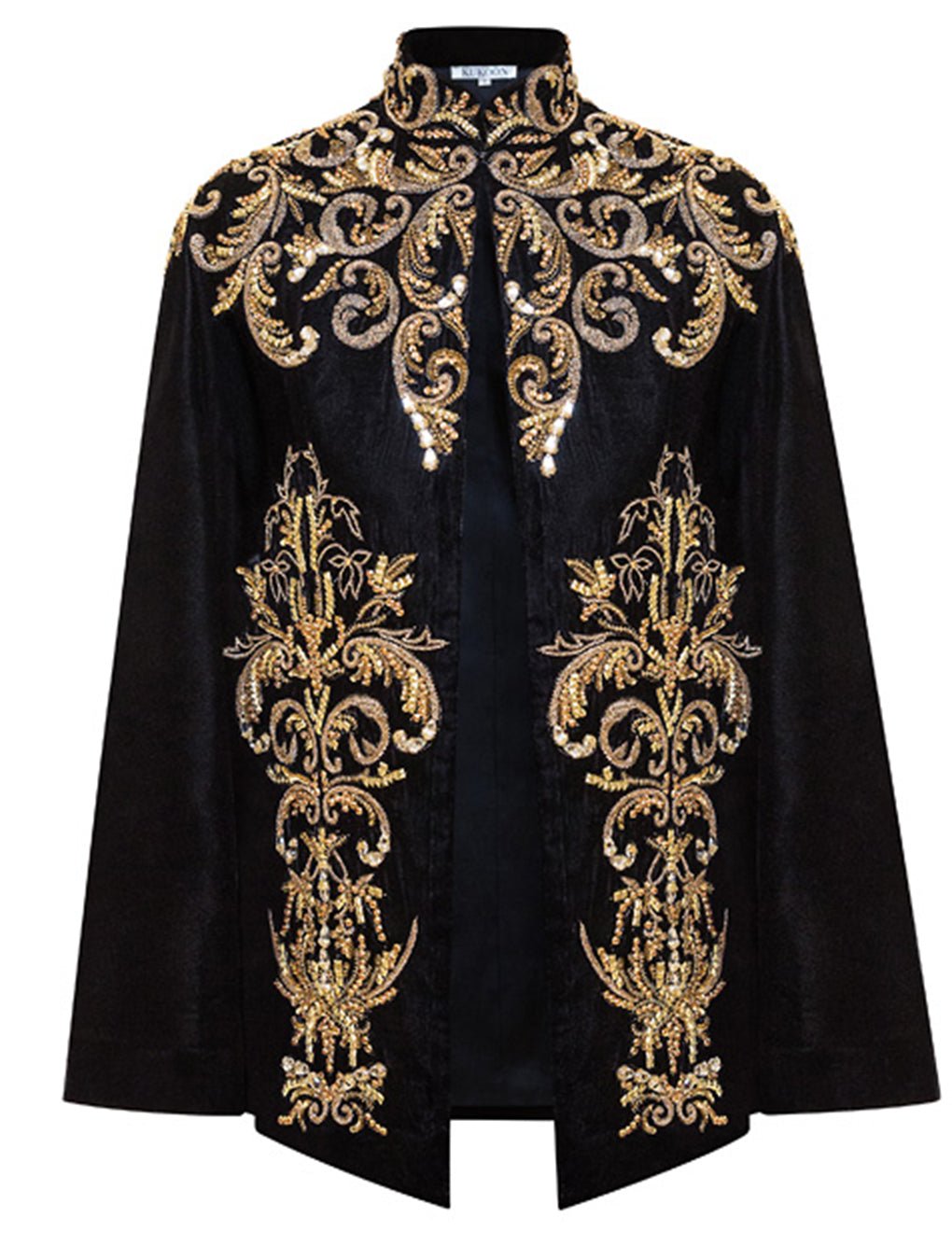 Abstract Morroccon Emberoidered Cape in Velvet