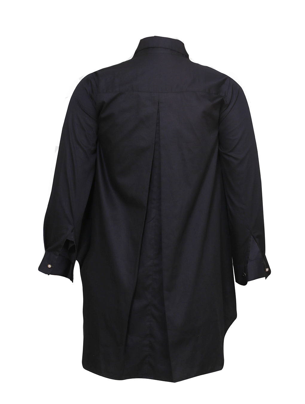 Hand Emberoidreed Black High Low Shirt