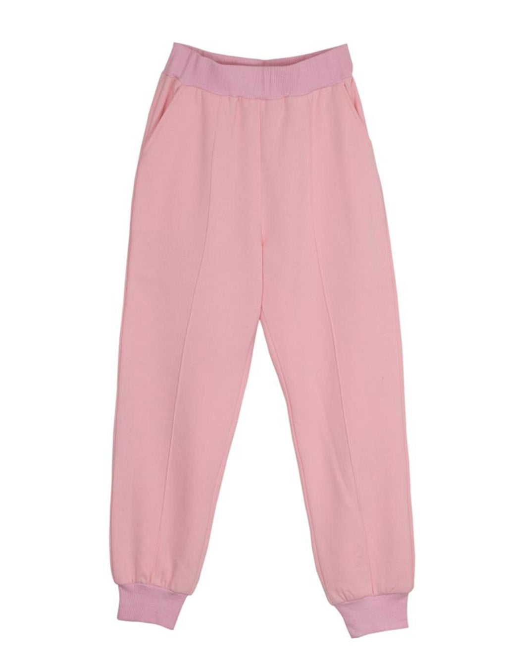 Skull emberoidered baby pink jogger set