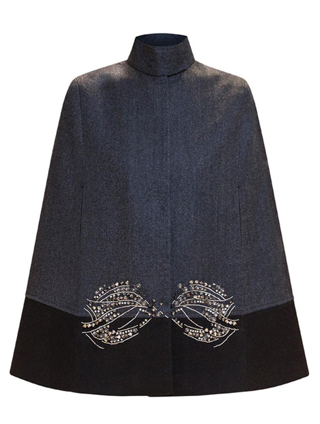 Hand Emberoidred Grey Cape